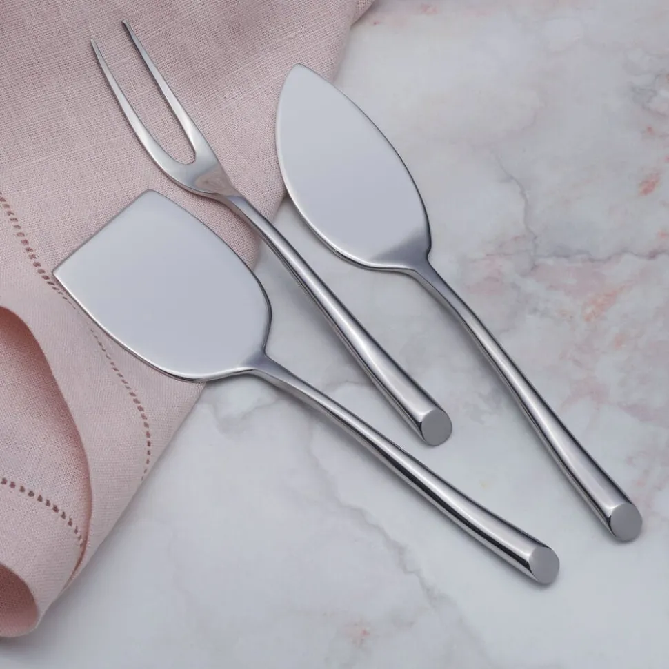3 Piece Forged Wave Cheese Set