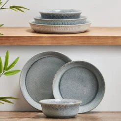 Amara Smoke 6 Piece Dinnerware Bowl Set, Service for 2