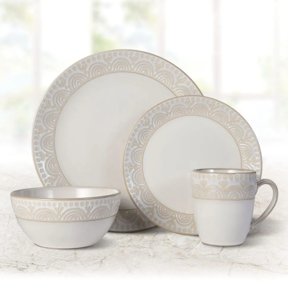 Amelia 16 Piece Dinnerware Set, Service for 4