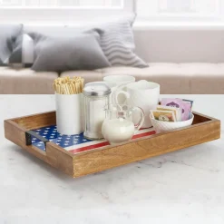 American Flag Lazy Susan Serve Tray