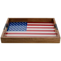 American Flag Lazy Susan Serve Tray