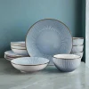 Arlie Blue 12 Piece Dinnerware Set, Service for 4