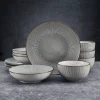 Arlie Gray 12 Piece Dinnerware Set, Service for 4
