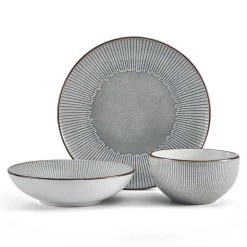 Arlie Gray 12 Piece Dinnerware Set, Service for 4