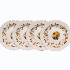 Autumn Berry Set of 4 Turkey Salad Plates