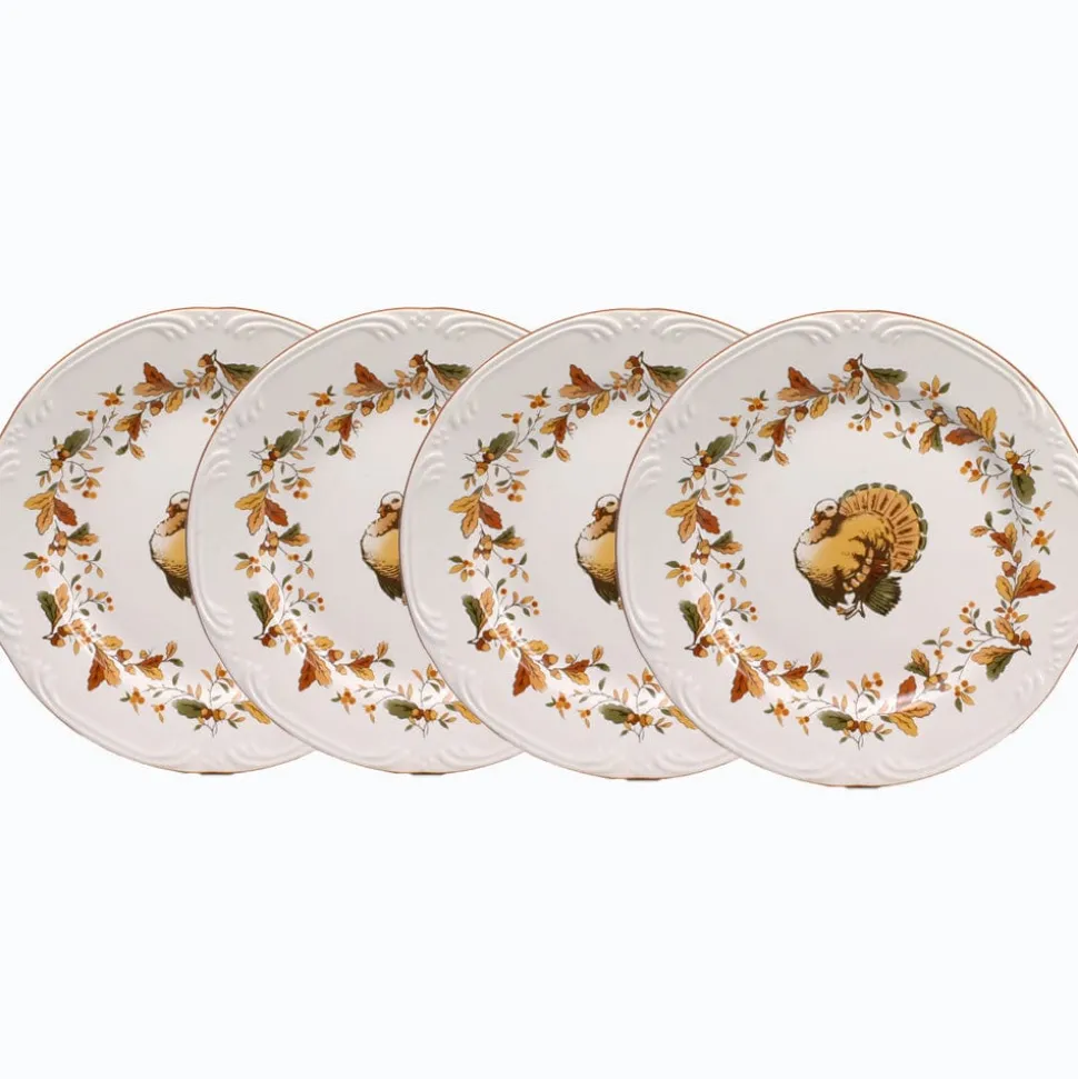 Autumn Berry Set of 4 Turkey Salad Plates