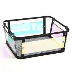 Ava Iridescent Stackable Storage Basket
