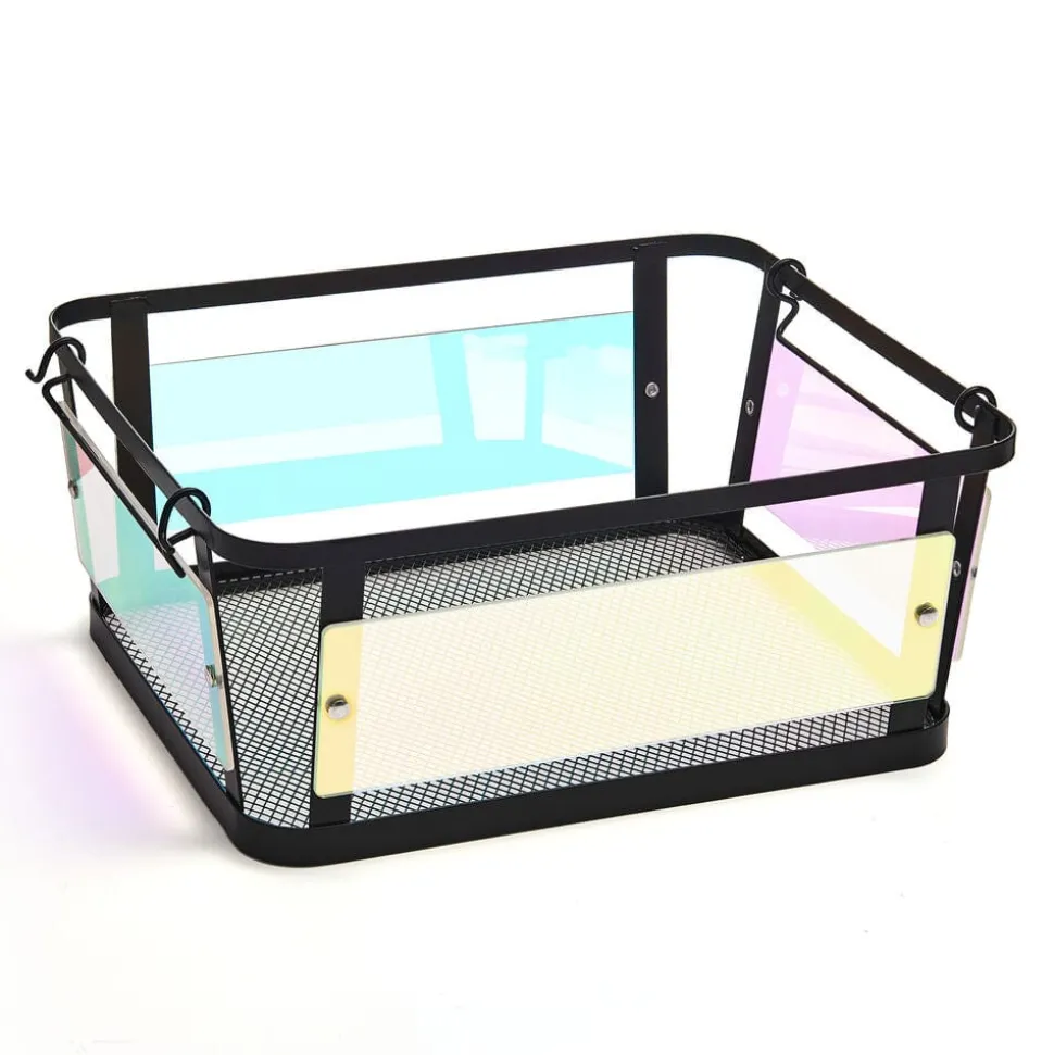 Ava Iridescent Stackable Storage Basket
