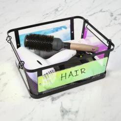 Ava Iridescent Stackable Storage Basket