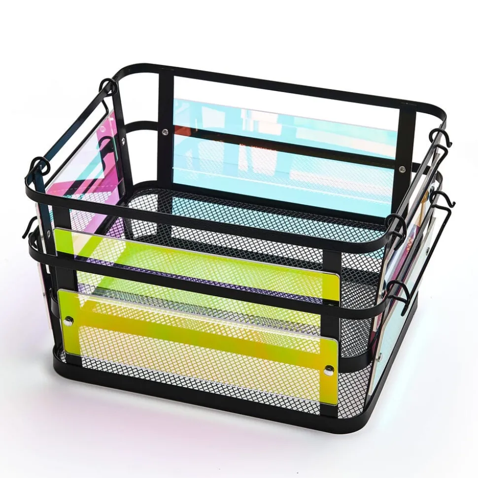 Ava Iridescent Stackable Storage Basket