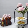 Band and Stripe Swivel Hostess Buffet Storage Caddy