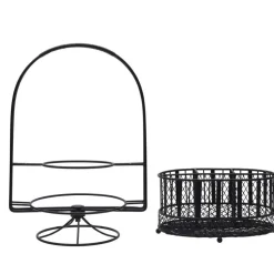 Band and Stripe Swivel Hostess Buffet Storage Caddy
