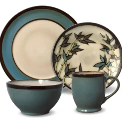 Belmont Round Blue Stalks Dinnerware Set