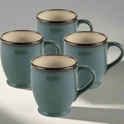 Belmont Set of 4 Blue Mugs
