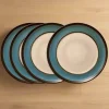 Belmont Set of 4 Blue Round Dinner Plates