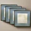 Belmont Set of 4 Blue Square Dinner Plates