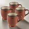 Belmont Set of 4 Red Mugs