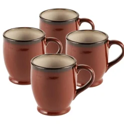 Belmont Set of 4 Red Mugs