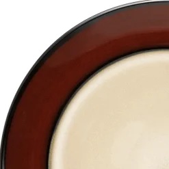 Belmont Set of 4 Red Round Dinner Plates