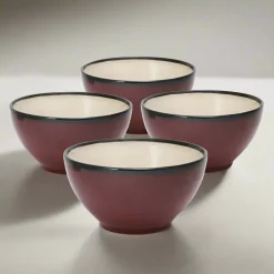 Belmont Set of 4 Red Soup Cereal Bowls