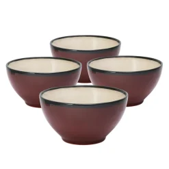 Belmont Set of 4 Red Soup Cereal Bowls