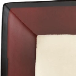 Belmont Set of 4 Red Square Dinner Plates