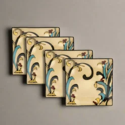 Belmont Set of 4 Square Leaves Salad Plates