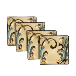 Belmont Set of 4 Square Leaves Salad Plates