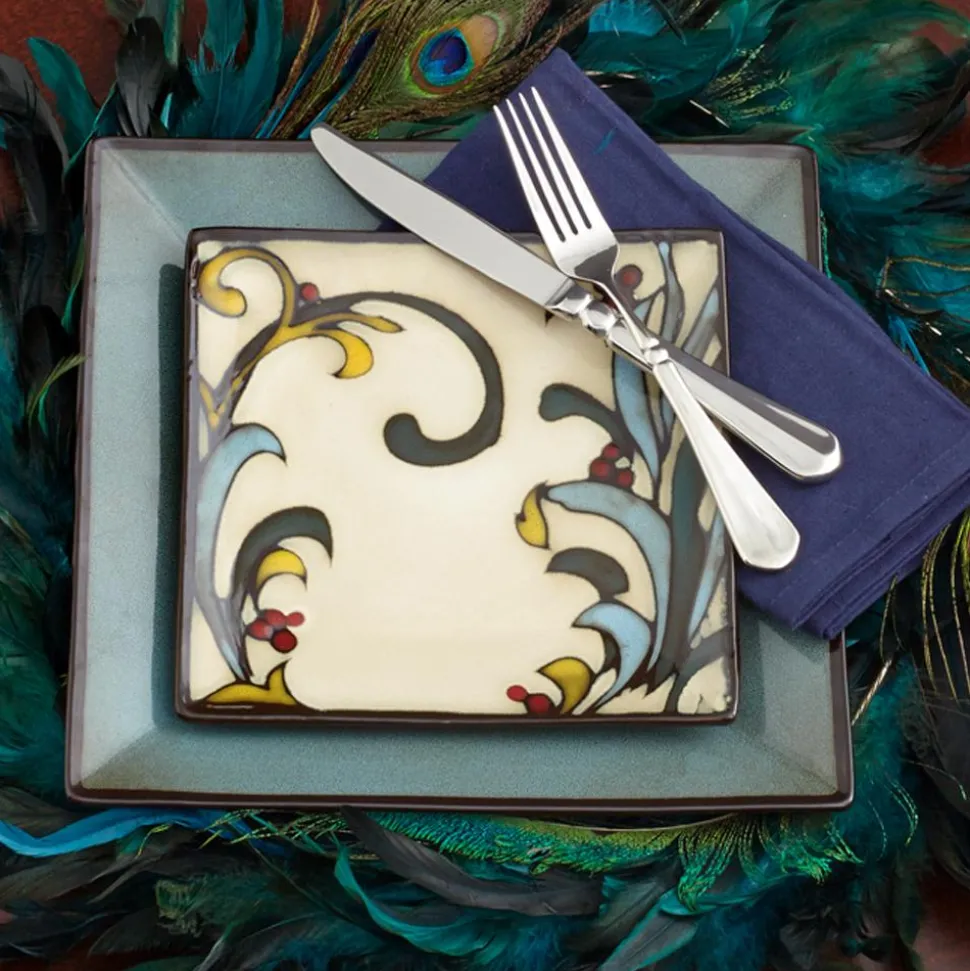 Belmont Set of 4 Square Leaves Salad Plates