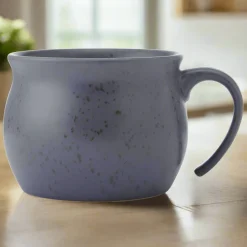 Black Speckled Jumbo Soup Mug