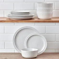 Blooming Meadow Cream 12 Piece Dinnerware Set, Service for 4