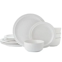 Blooming Meadow Cream 12 Piece Dinnerware Set, Service for 4