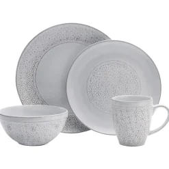 Blossom White 16 Piece Dinnerware Set, Service for 4