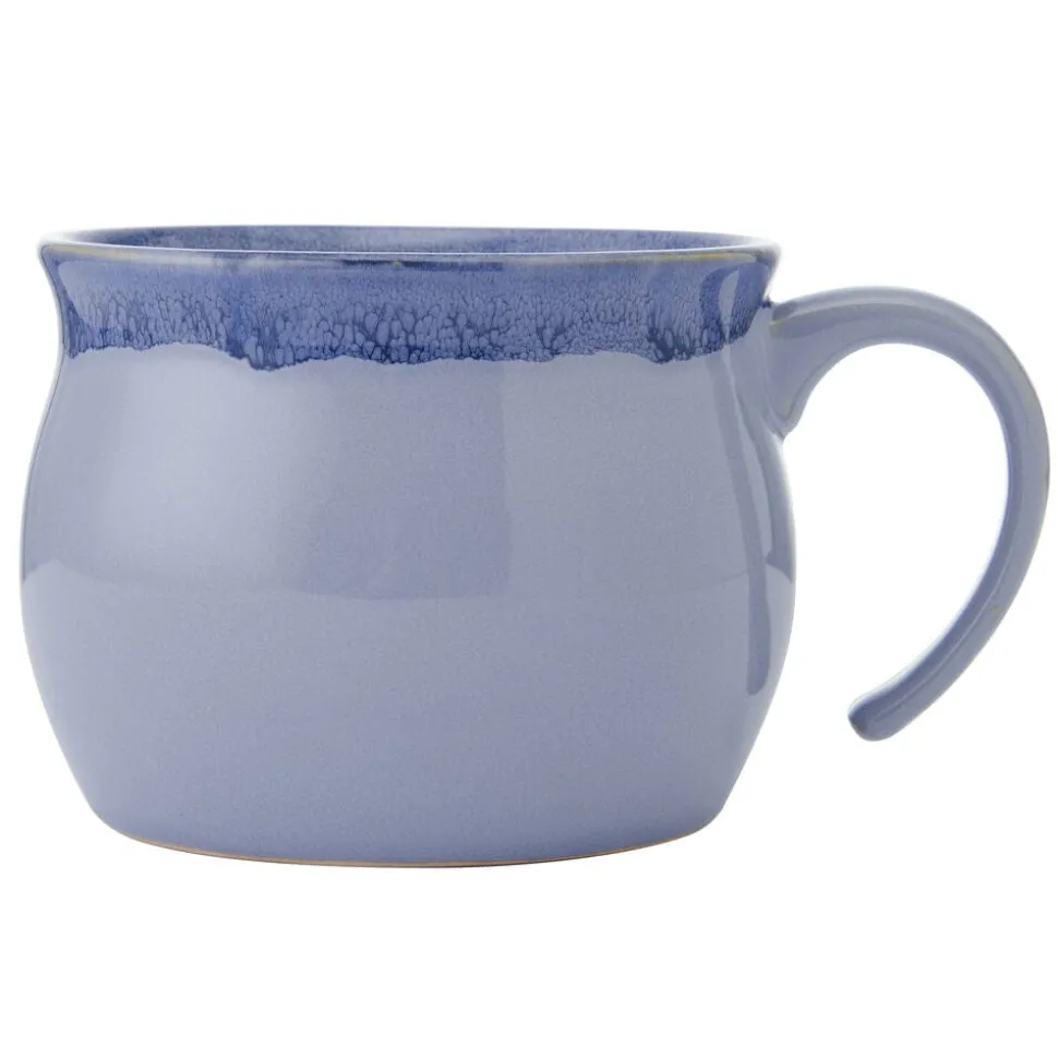 Blue Banded Jumbo Soup Mug