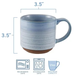 Brushed Set of 6 Reactive Mugs, Assorted