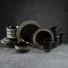 Bryson Black 16 Piece Dinnerware Set, Service for 4