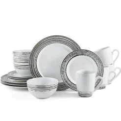 Bryson White 16 Piece Dinnerware Set, Service for 4