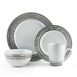 Bryson White 16 Piece Dinnerware Set, Service for 4