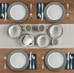 Bryson White 16 Piece Dinnerware Set, Service for 4
