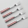 Candy Cane Set of 4 Appetizer Forks