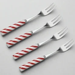 Candy Cane Set of 4 Appetizer Forks