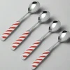 Candy Cane Set of 4 Mini Coffee Spoons
