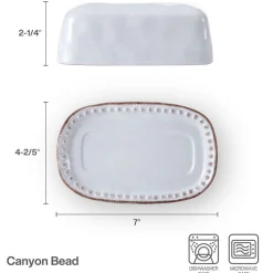 Canyon Bead Covered Butter Dish