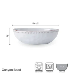 Canyon Bead Oval Serve Bowl