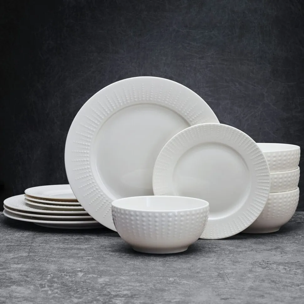 Cassie 12 Piece Dinnerware Set, Serivce for 4