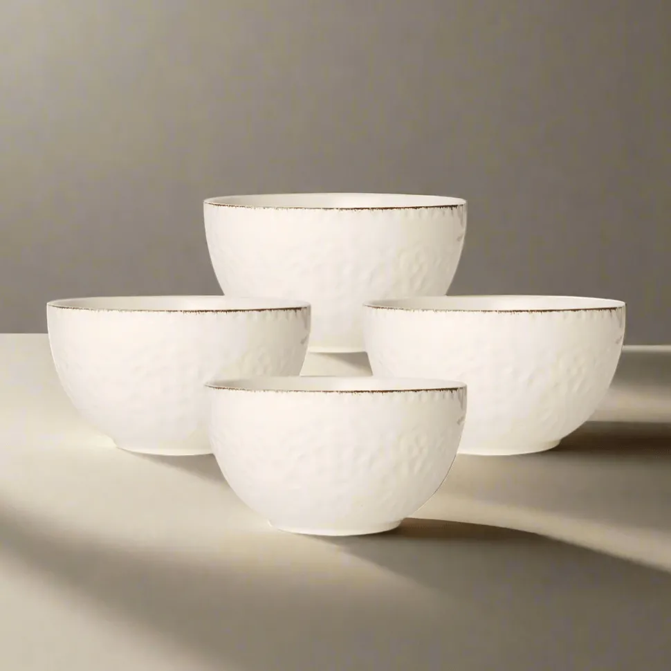 Chateau Cream Set of 4 Fruit Bowls