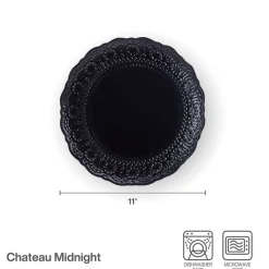 Chateau Midnight Set of 4 Dinner Plates