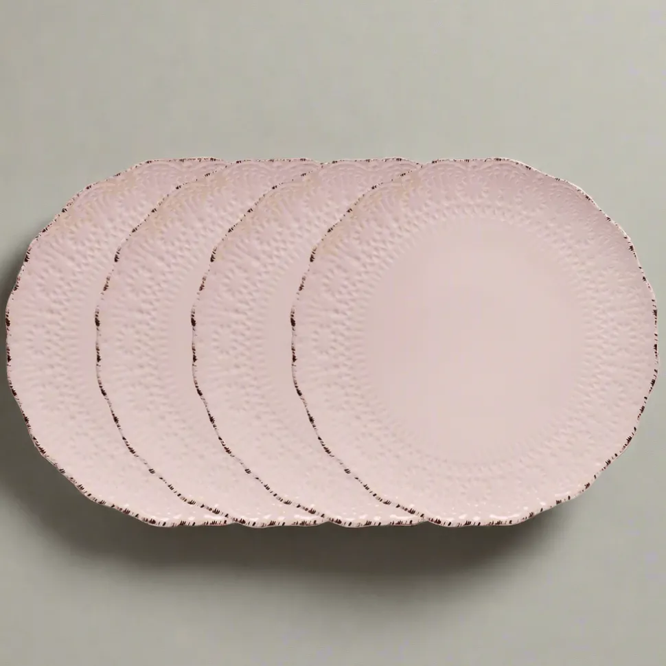 Chateau Pink Set of 4 Dinner Plates
