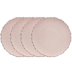 Chateau Pink Set of 4 Dinner Plates