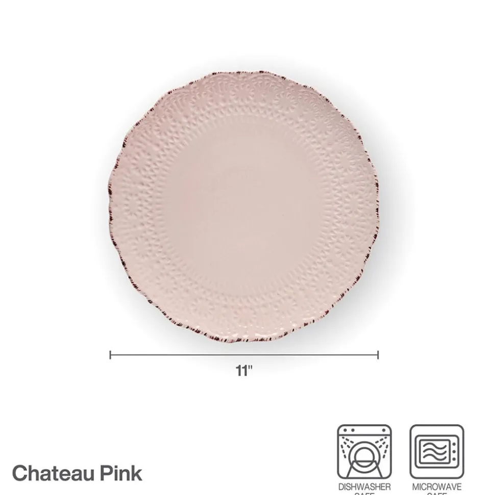Chateau Pink Set of 4 Dinner Plates